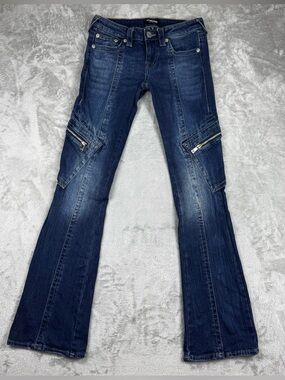 True religion cargo flare jeans sz 25